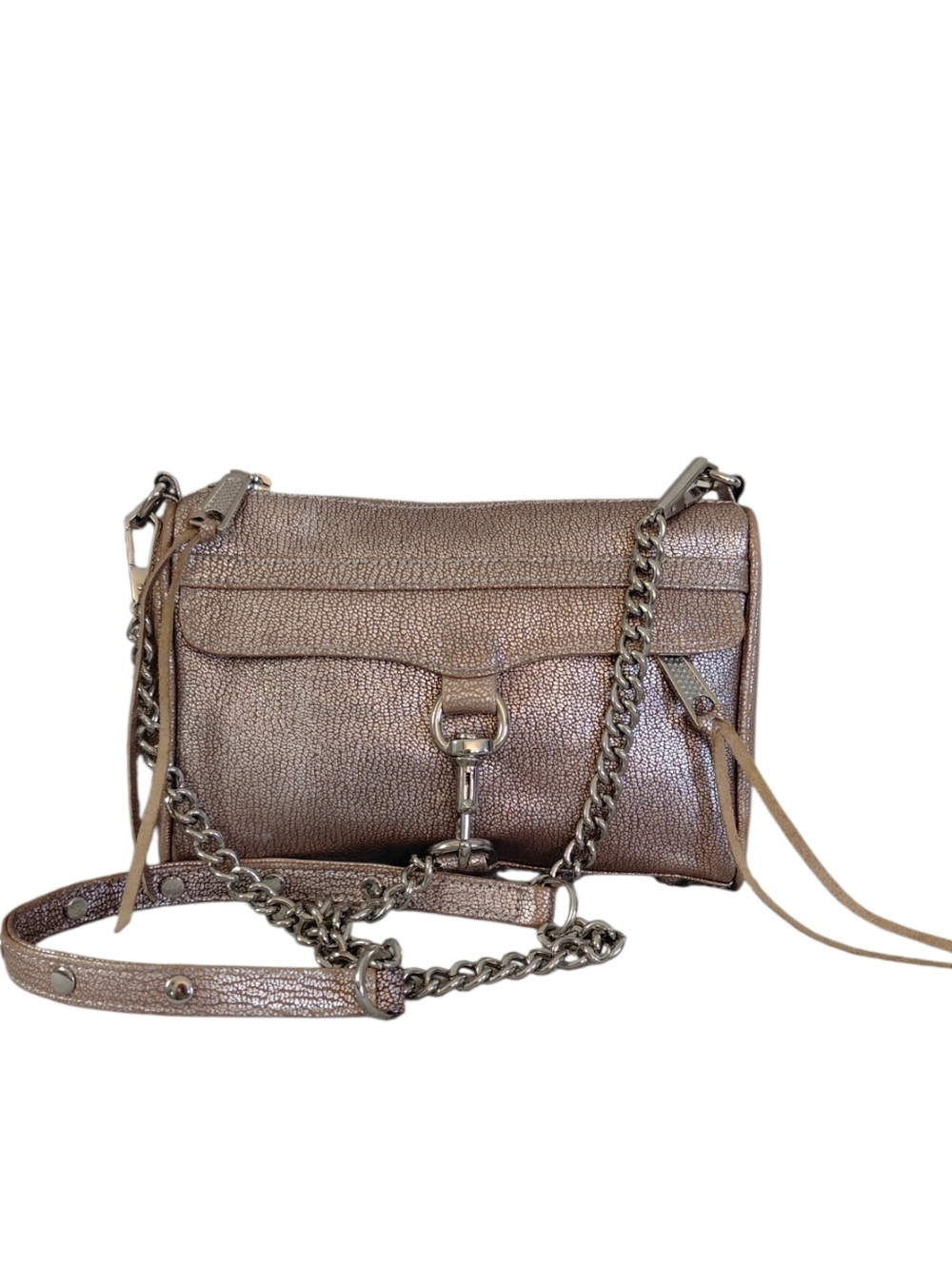 Rebecca Minkoff Metallic Rose Gold Crossbody Bag